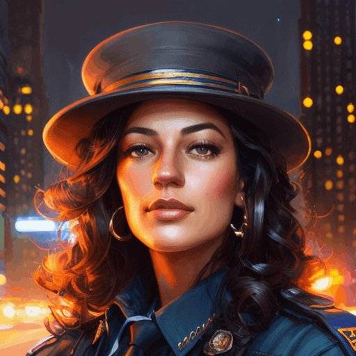 Foto de perfil realista para mujer - Policia