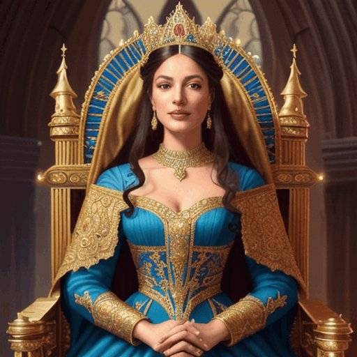 Historical profile picture in the style of Princessa Medieval for female