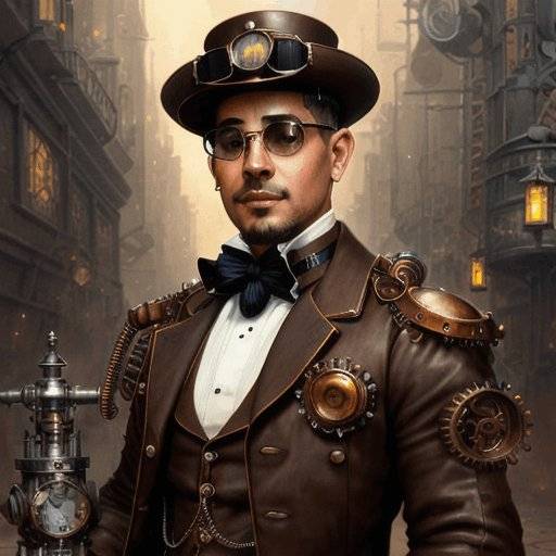 Anime profile picture like Ingeniero steampunk for male