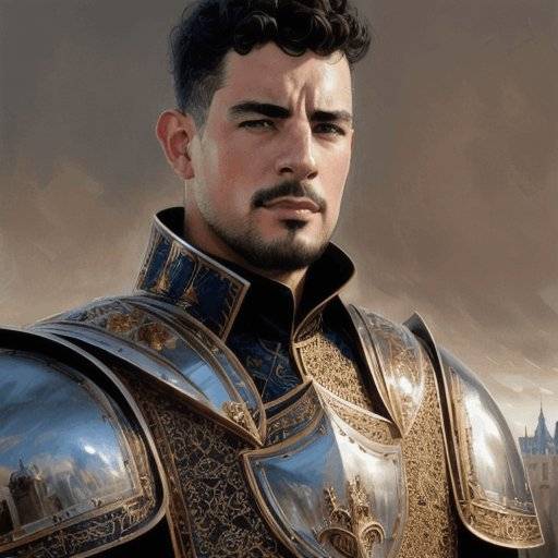 Historical profile picture in the style of Cabellero Medieval for male